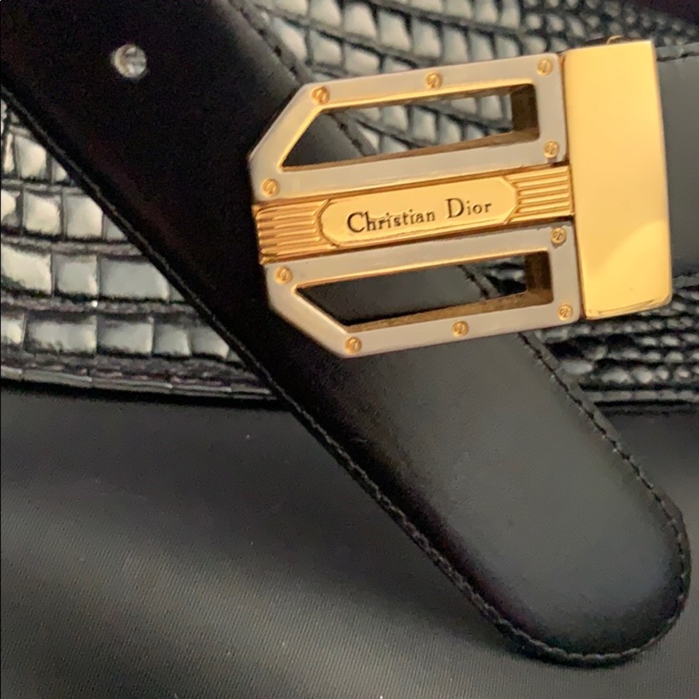 Christian Dior men’s vintage leather belt size: 42